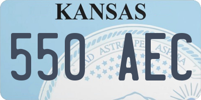 KS license plate 550AEC