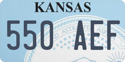 KS license plate 550AEF