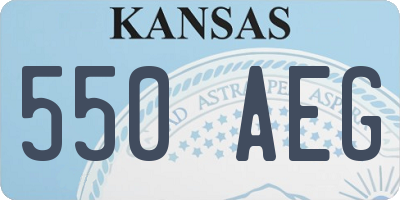 KS license plate 550AEG