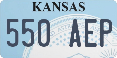 KS license plate 550AEP