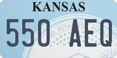 KS license plate 550AEQ