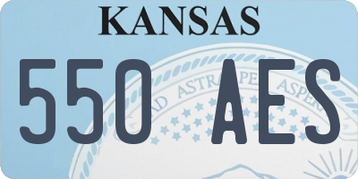 KS license plate 550AES