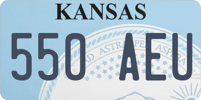 KS license plate 550AEU