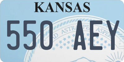 KS license plate 550AEY