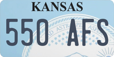 KS license plate 550AFS