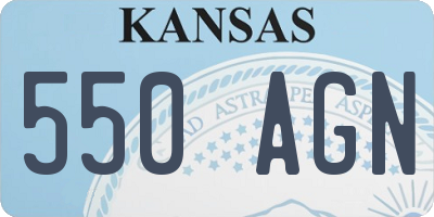 KS license plate 550AGN