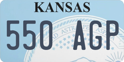 KS license plate 550AGP
