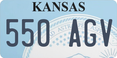 KS license plate 550AGV