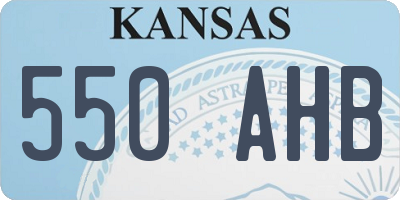 KS license plate 550AHB