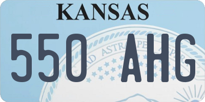 KS license plate 550AHG