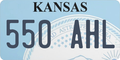 KS license plate 550AHL