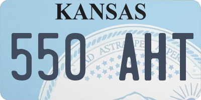 KS license plate 550AHT