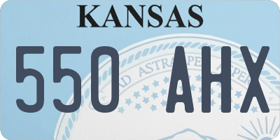KS license plate 550AHX