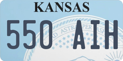KS license plate 550AIH