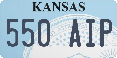 KS license plate 550AIP