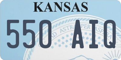 KS license plate 550AIQ
