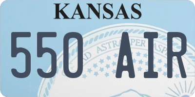 KS license plate 550AIR