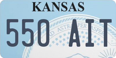 KS license plate 550AIT