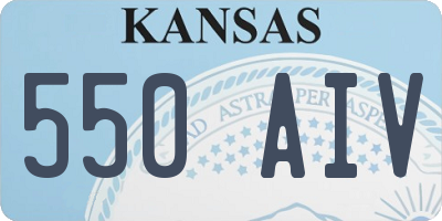 KS license plate 550AIV