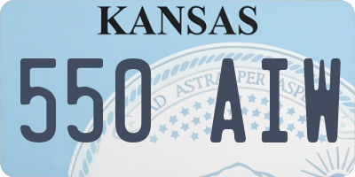KS license plate 550AIW
