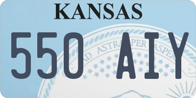 KS license plate 550AIY