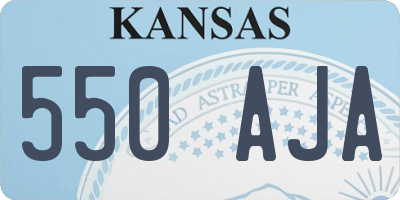 KS license plate 550AJA