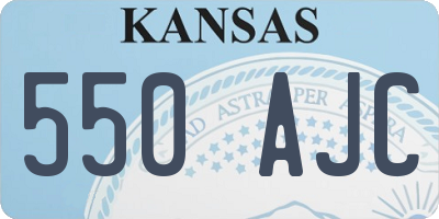 KS license plate 550AJC