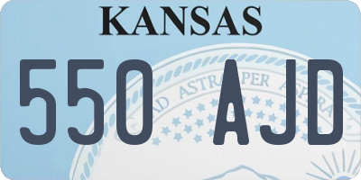 KS license plate 550AJD