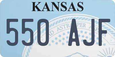 KS license plate 550AJF