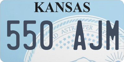 KS license plate 550AJM