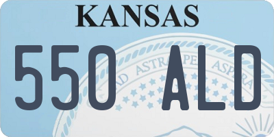 KS license plate 550ALD