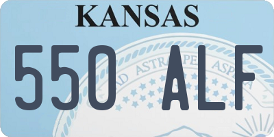 KS license plate 550ALF