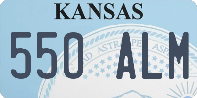 KS license plate 550ALM