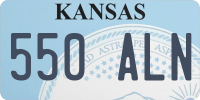 KS license plate 550ALN