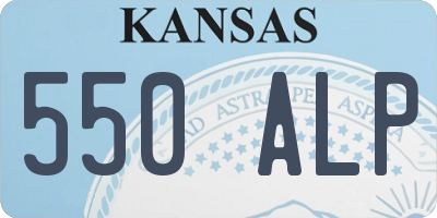 KS license plate 550ALP