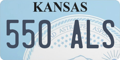 KS license plate 550ALS