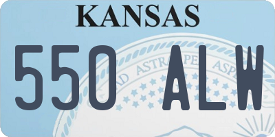 KS license plate 550ALW