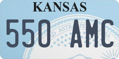 KS license plate 550AMC