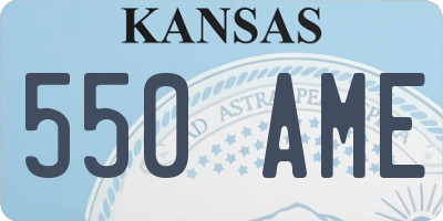 KS license plate 550AME