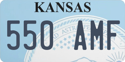 KS license plate 550AMF