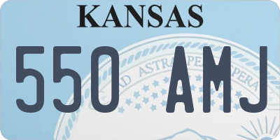 KS license plate 550AMJ