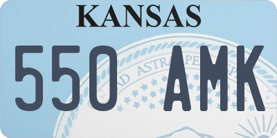 KS license plate 550AMK