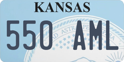 KS license plate 550AML
