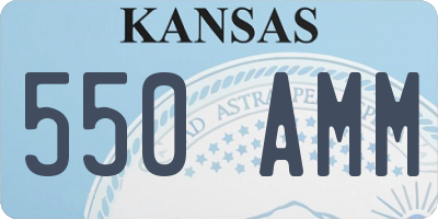 KS license plate 550AMM