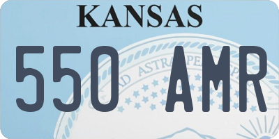 KS license plate 550AMR