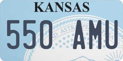KS license plate 550AMU
