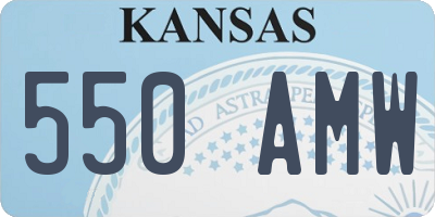 KS license plate 550AMW