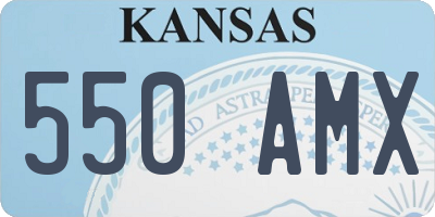 KS license plate 550AMX