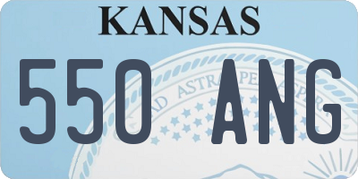 KS license plate 550ANG