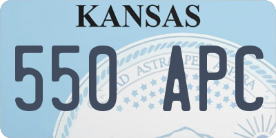 KS license plate 550APC